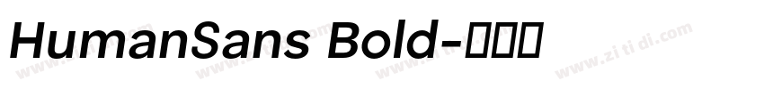HumanSans Bold字体转换